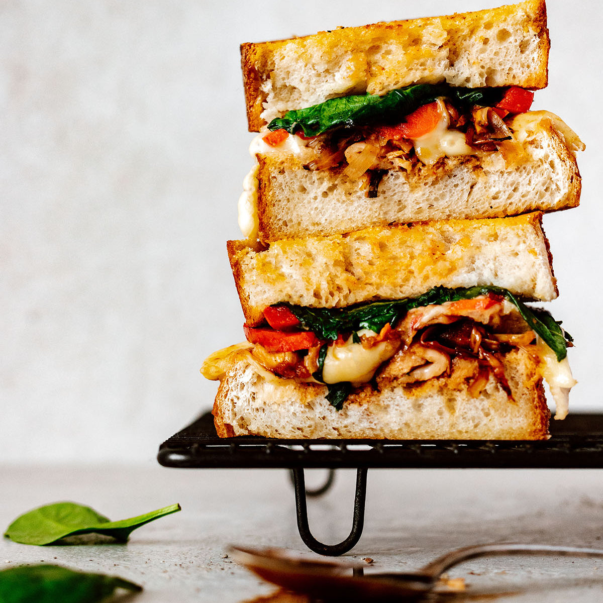 Sweet & Smokey Jackfruit Toastie with BBQ Sauce Ozganics Australia
