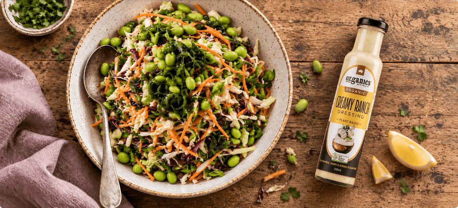 Crunchy Edamame Slaw with Creamy Ranch